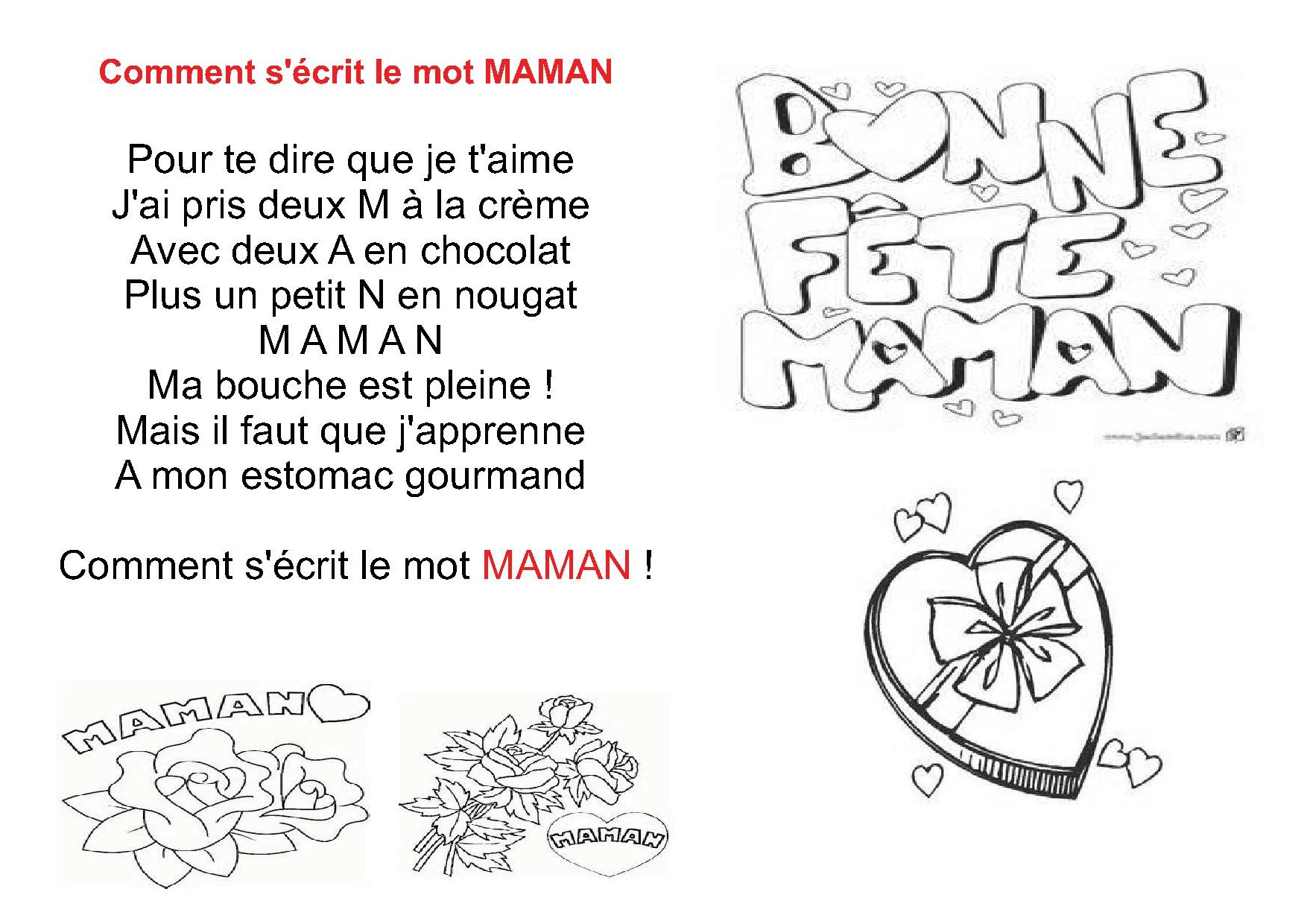 Po sies Po mes Pour Le F te Des M res la F te Des Mamans